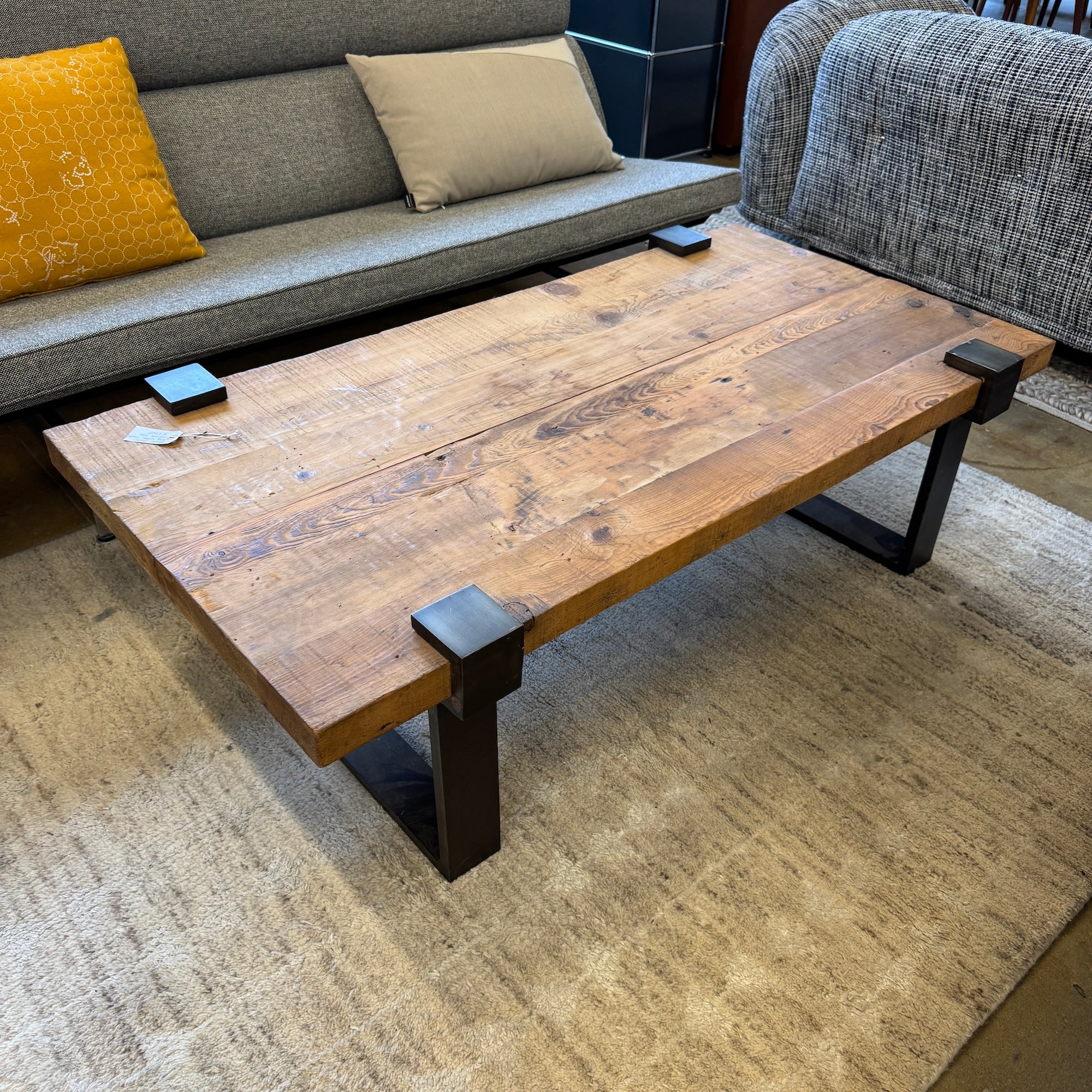 Restoration Hardware Reclaimed solid Wood & Metal Coffee Table