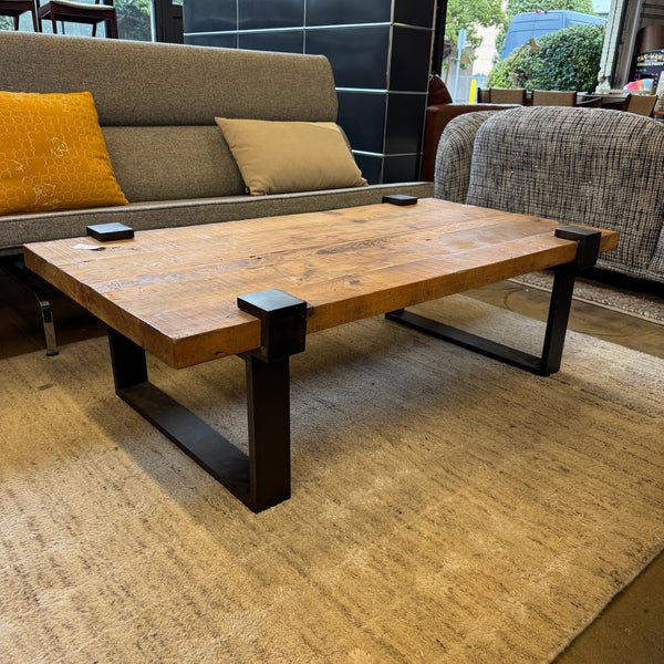 Restoration Hardware Reclaimed solid Wood & Metal Coffee Table