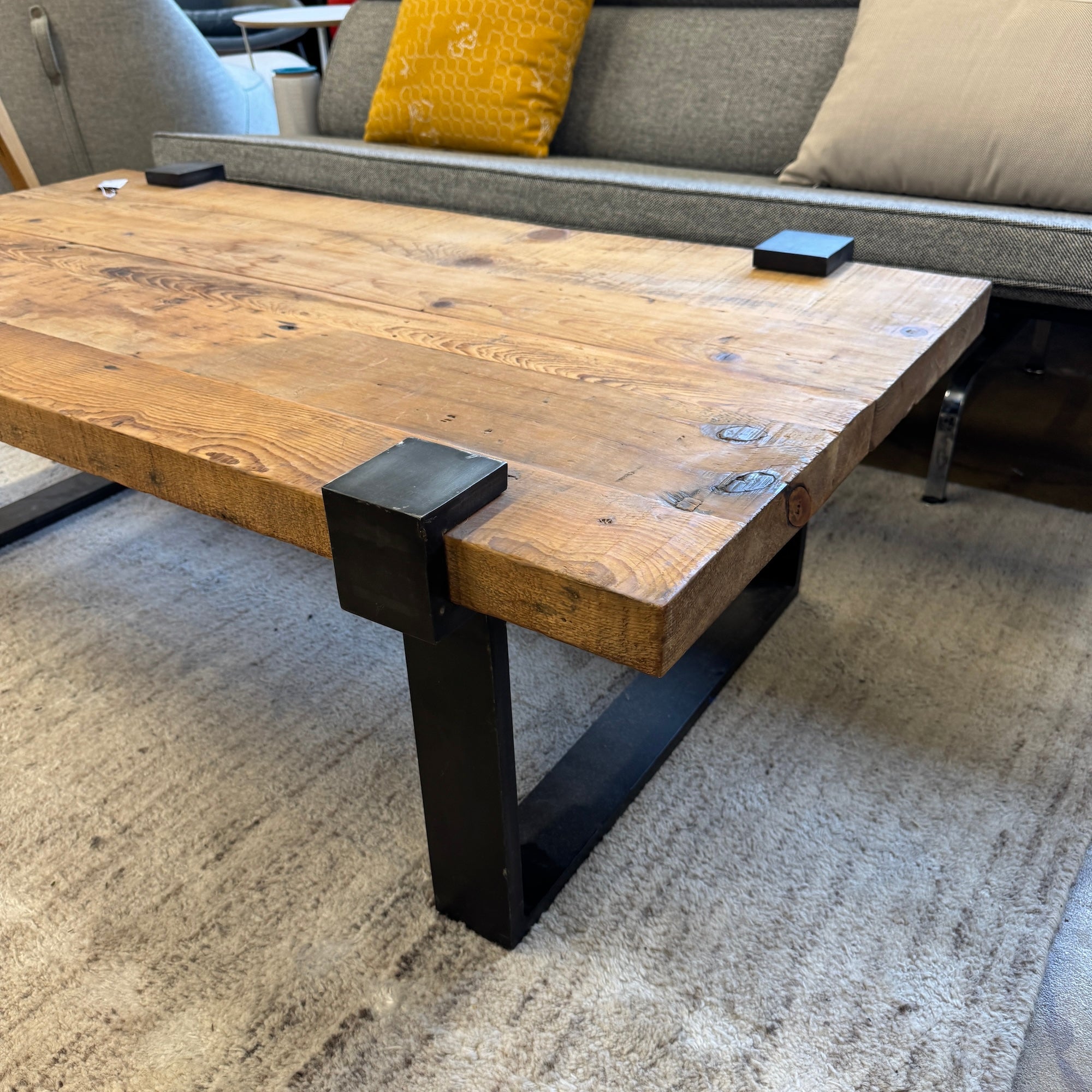 Restoration Hardware Reclaimed solid Wood & Metal Coffee Table