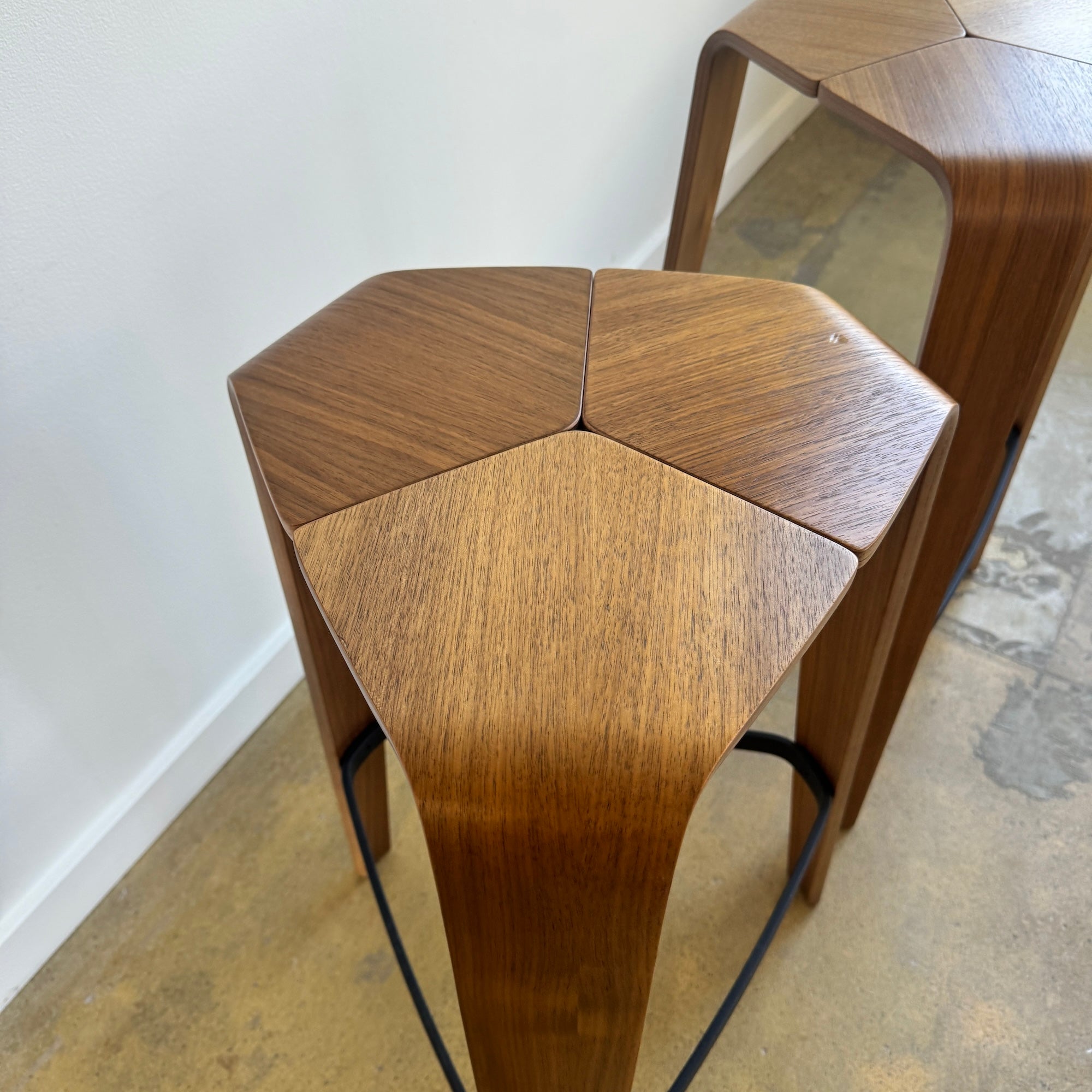 Jehs + Laub set of 3 Tre barstools for Davis