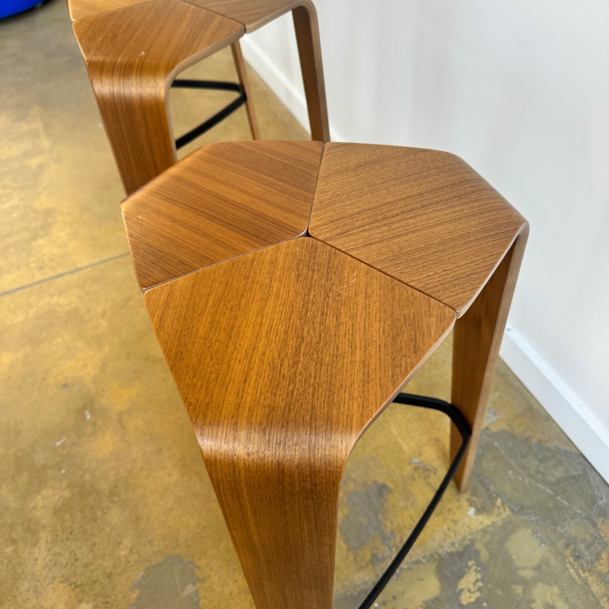 Jehs + Laub set of 3 Tre barstools for Davis