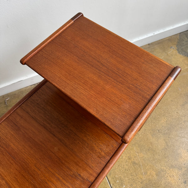 Danish Modern Teak Two-Tier Side Table by Kurt Østervig