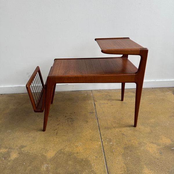 Danish Modern Teak Two-Tier Side Table by Kurt Østervig