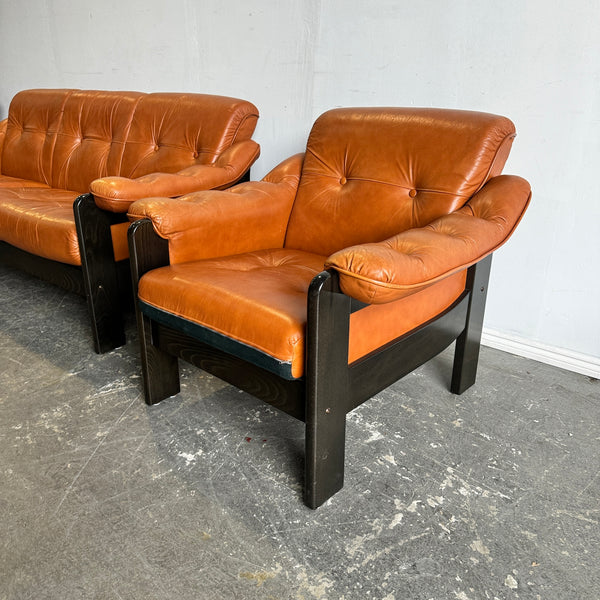 Vintage Swedish Sofa with two matching lounge chairs