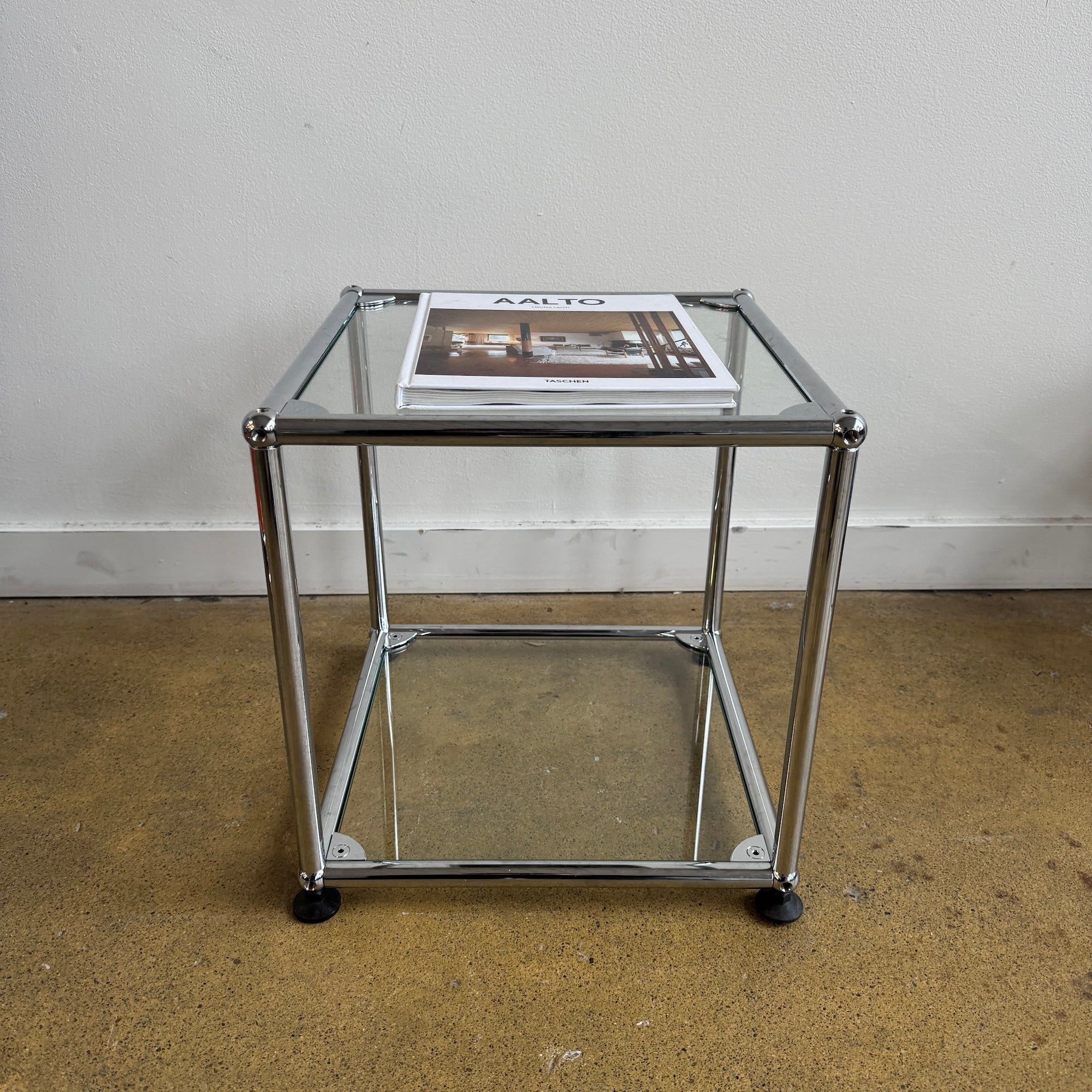 USM Haller 1X1 Glass Side Table