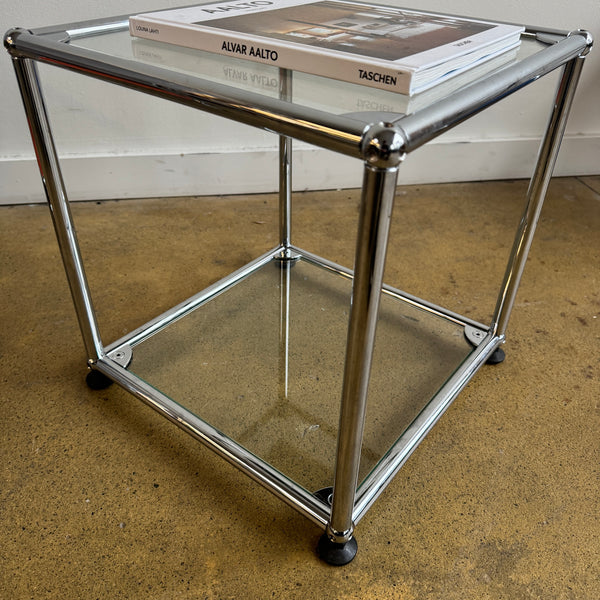 USM Haller 1X1 Glass Side Table