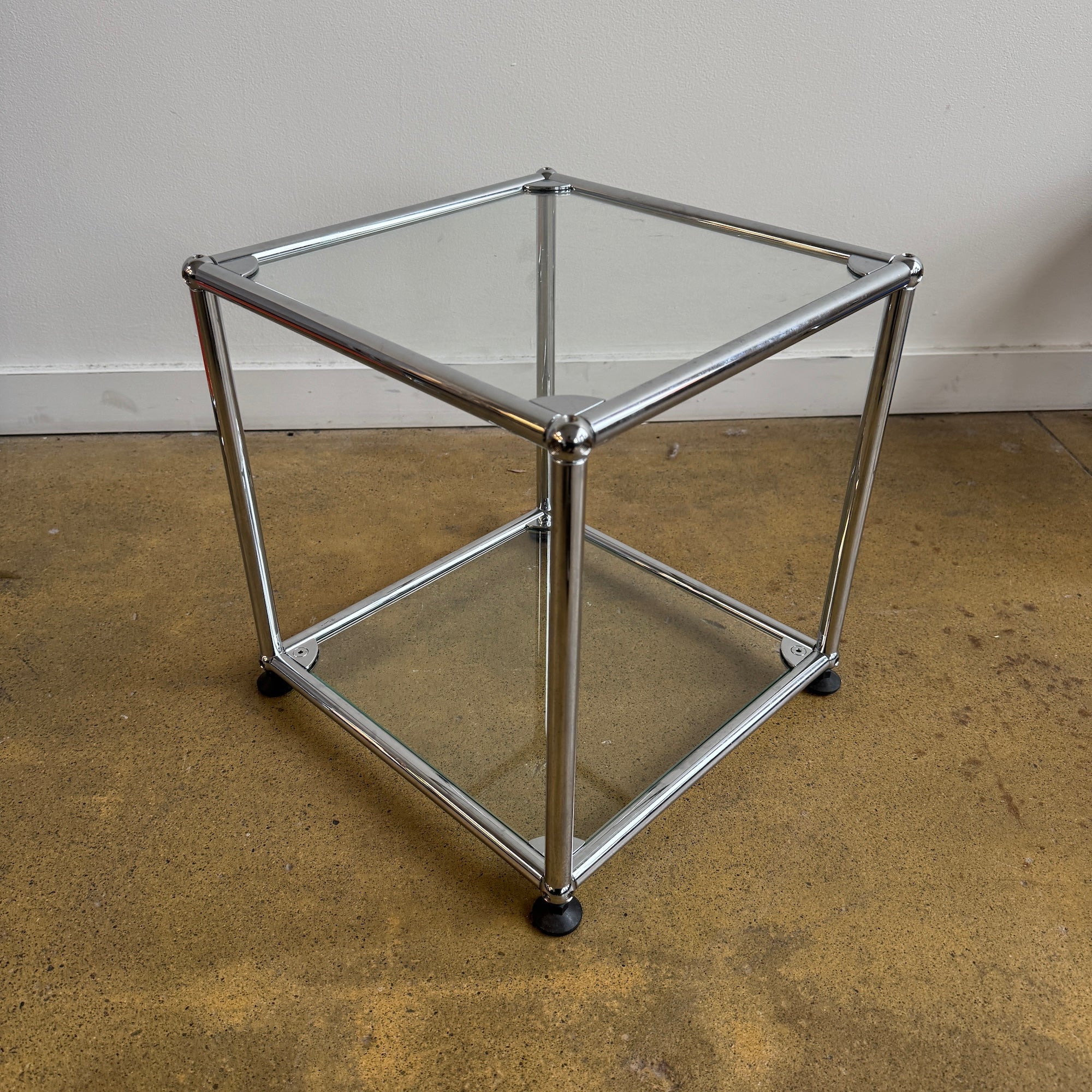 USM Haller 1X1 Glass Side Table