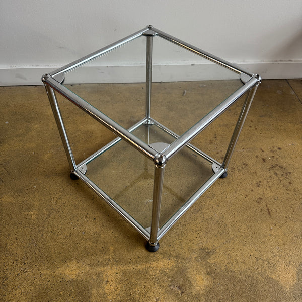 USM Haller 1X1 Glass Side Table