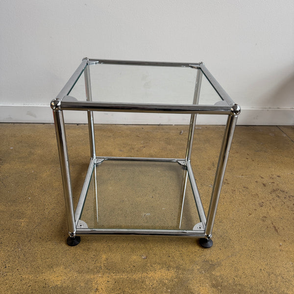 USM Haller 1X1 Glass Side Table