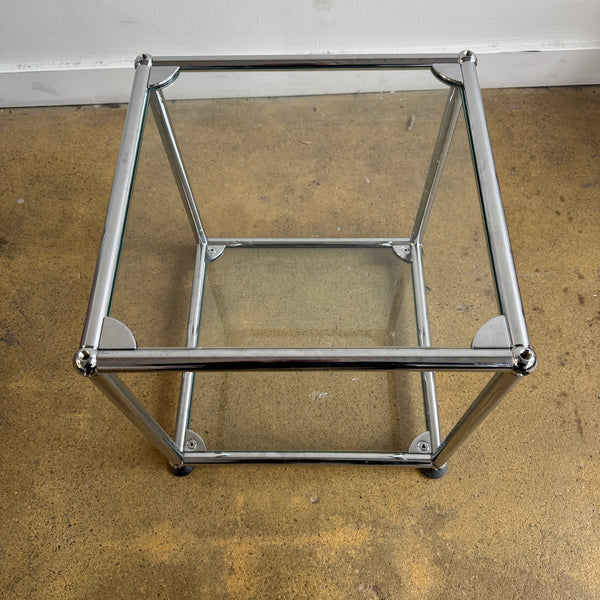 USM Haller 1X1 Glass Side Table