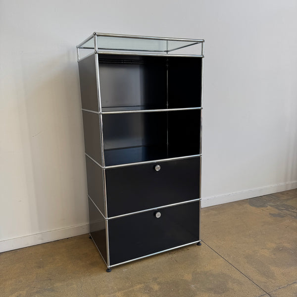 USM Haller Tall Shelf - 20 Wide (Graphite Black)