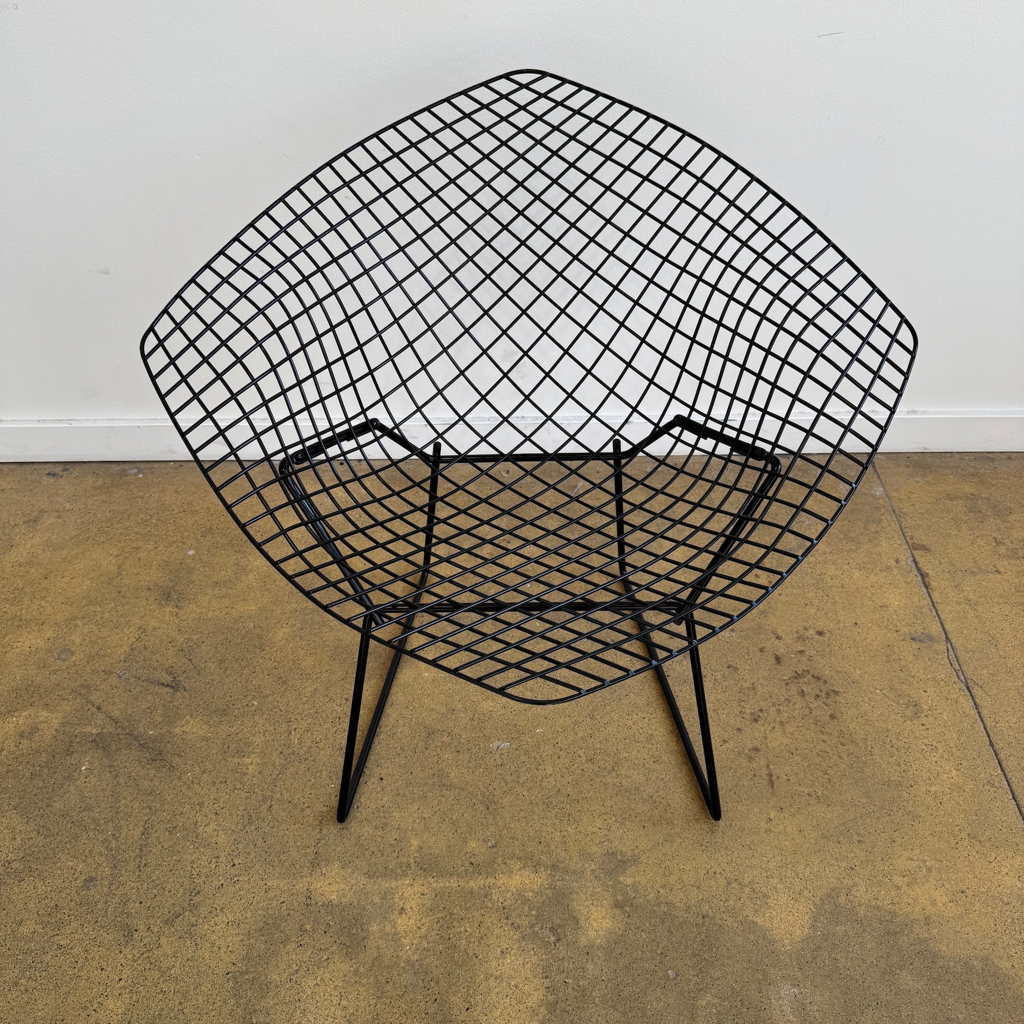 Authentic Knoll Bertoia Diamond Indoor / Outdoor Chair (Black)