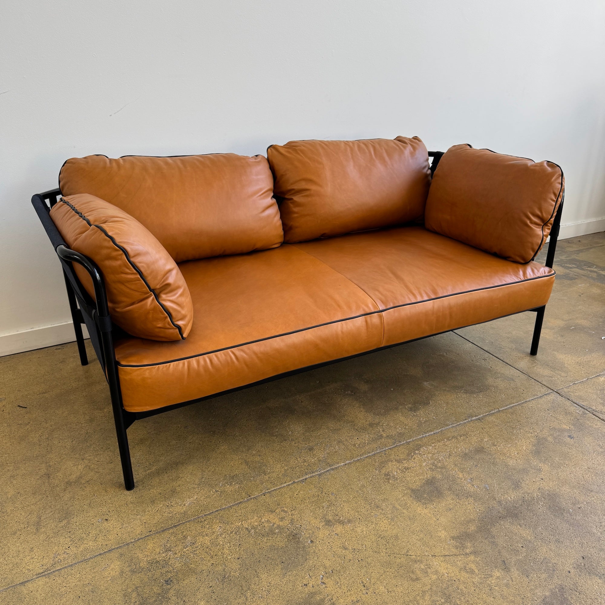 HAY Can Two Seater Leather Sofa (Like New)