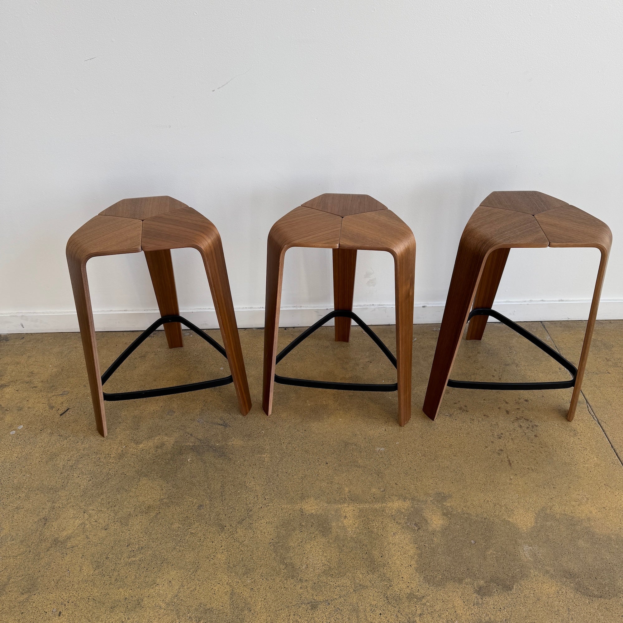 Jehs + Laub set of 3 Tre Counter Stools for Davis