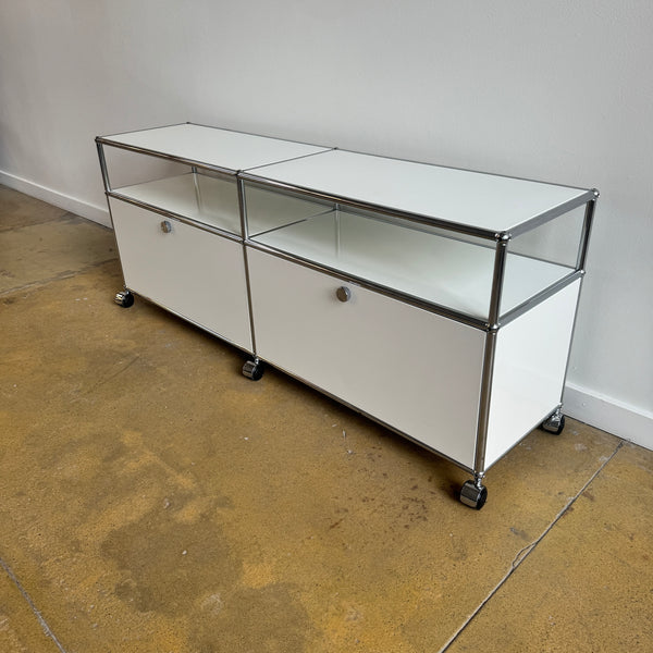 USM Haller Media Console with Caster (Pure White)