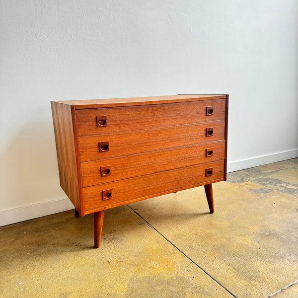 Danish Modern Teak 4 Drawer Low dresser by Brouer Møbelfabrik, 1960s