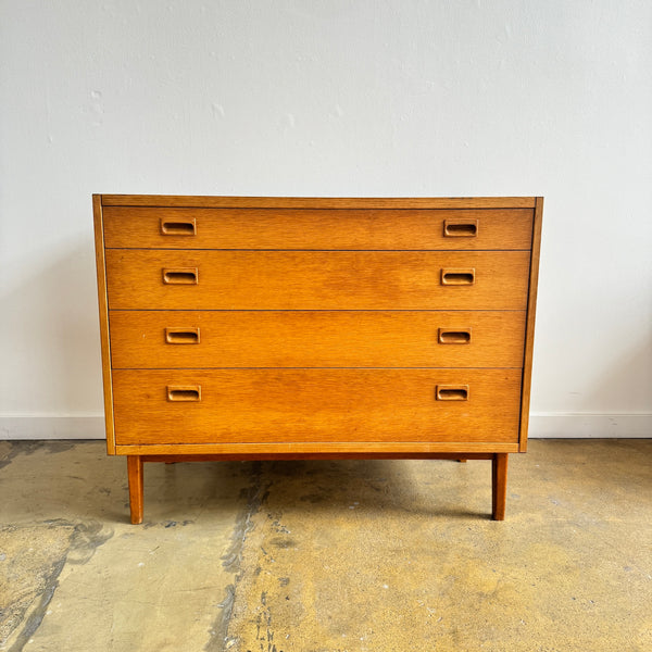 Danish Modern Oakwood Lowboy4 drawer Dresser