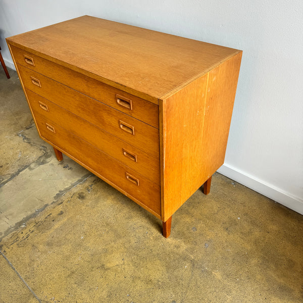 Danish Modern Oakwood Lowboy4 drawer Dresser