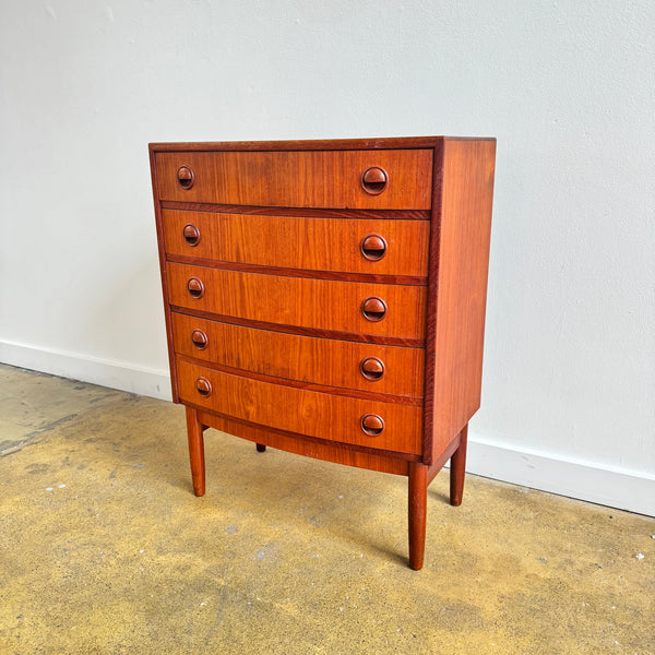 Danish Modern Kai Kristiansen Petite 5 Drawer Teakwood Dresser