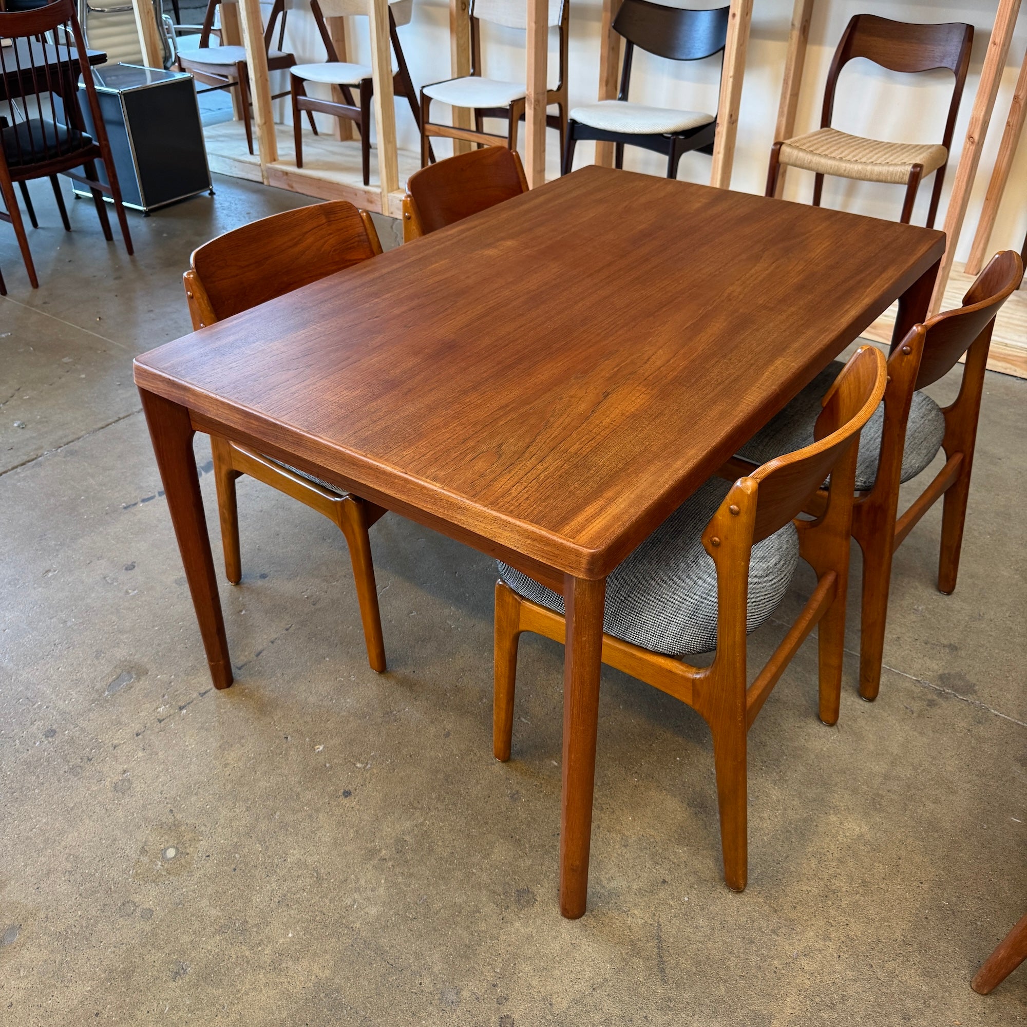 Danish Modern Teak Expandable Table by Henning Kjærnulf (Refinished)