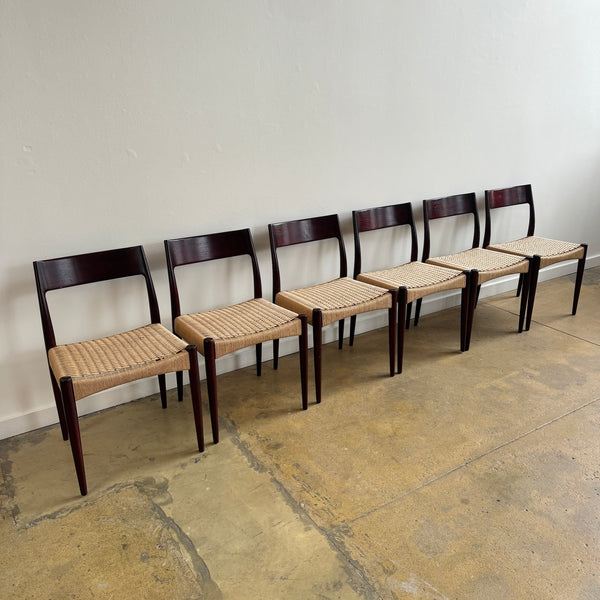 Danish Modern Arne Hovmand Roswedod set of six chairs