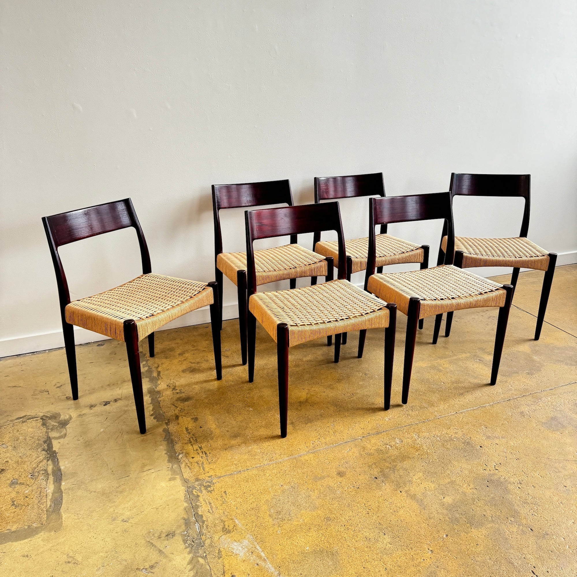 Danish Modern Arne Hovmand Roswedod set of six chairs