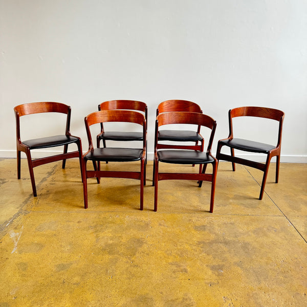 Danish Modern Kai Kristiansen model T21 Teakwood 6 Dining Chairs