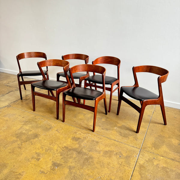 Danish Modern Kai Kristiansen model T21 Teakwood 6 Dining Chairs