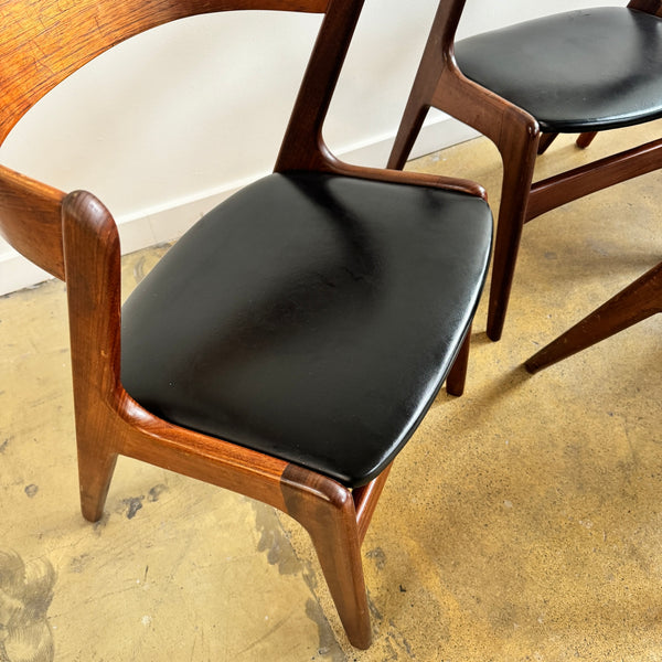 Danish Modern Kai Kristiansen model T21 Teakwood 6 Dining Chairs