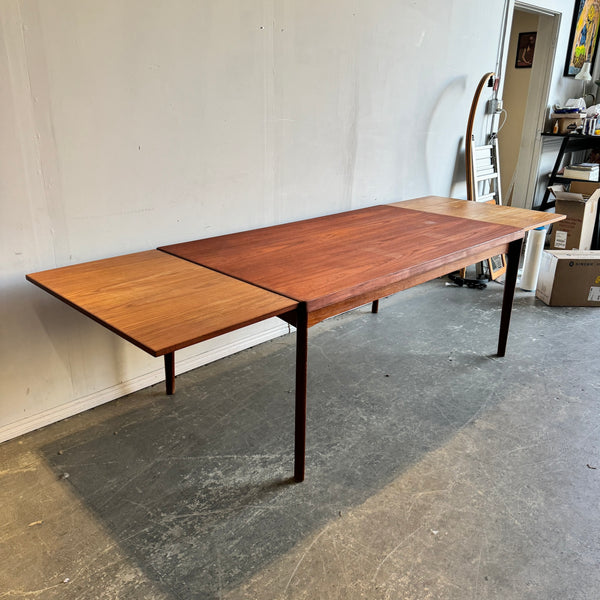 Danish Modern Henning Kjaernulf Vejle Teak Expandable dining table