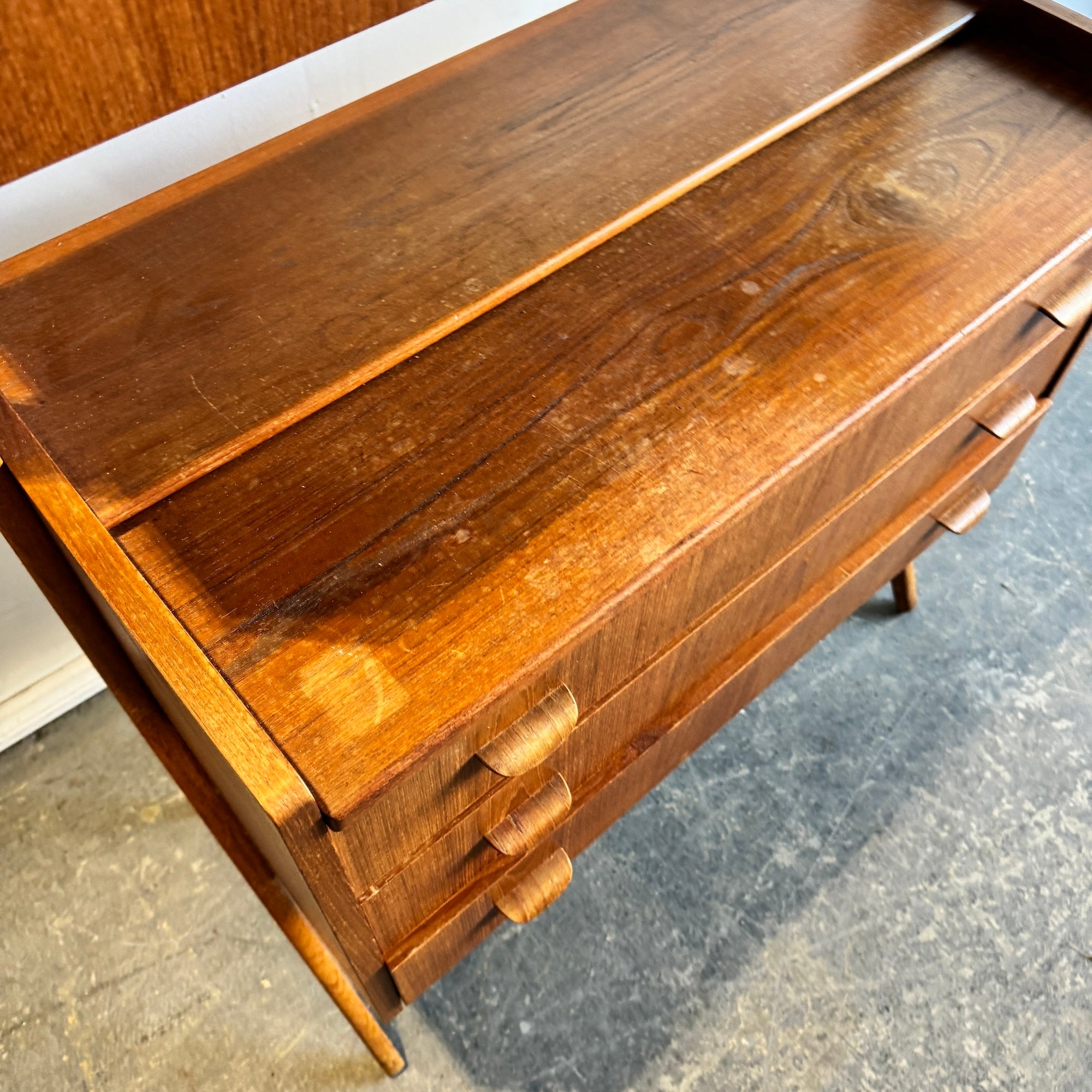 Danish Modern Teak Vanity/ Bar Storage