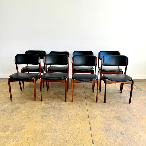 Danish Modern set of 8 Erik Buch Model 49 Rosewood Dining chairs