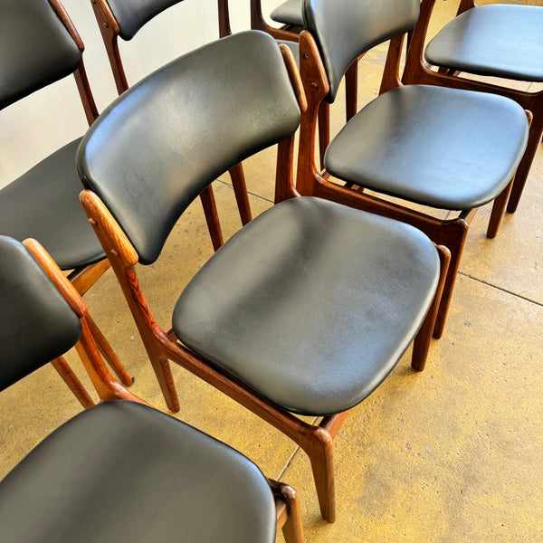 Danish Modern set of 8 Erik Buch Model 49 Rosewood Dining chairs