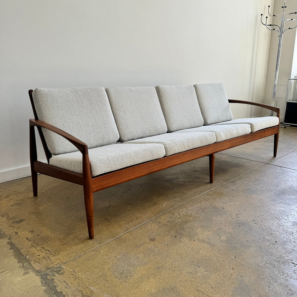 Danish Modern Kai Kristiansen Paper Knife Teak 4 Seater Sofa