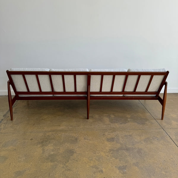 Danish Modern Kai Kristiansen Paper Knife Teak 4 Seater Sofa