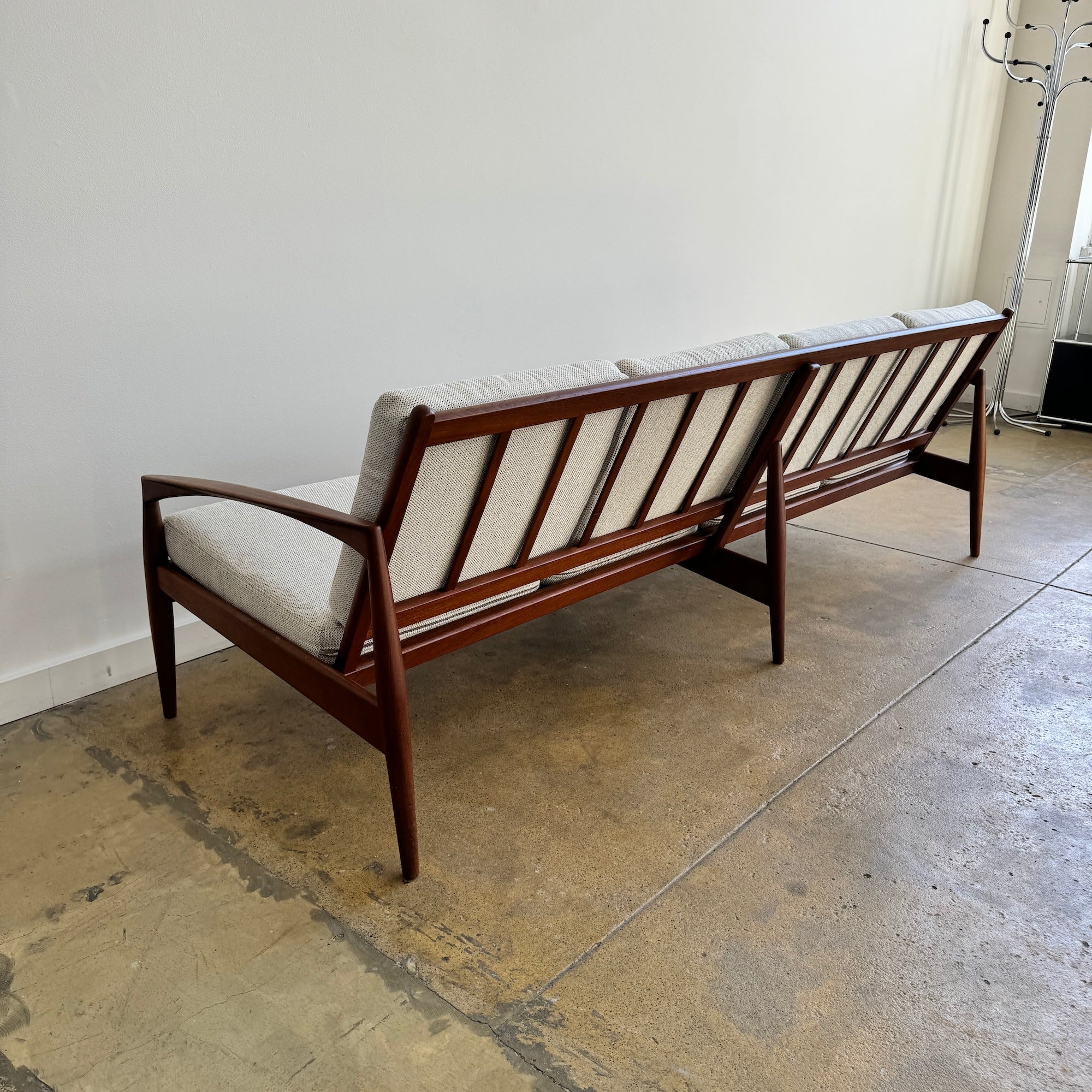 Danish Modern Kai Kristiansen Paper Knife Teak 4 Seater Sofa