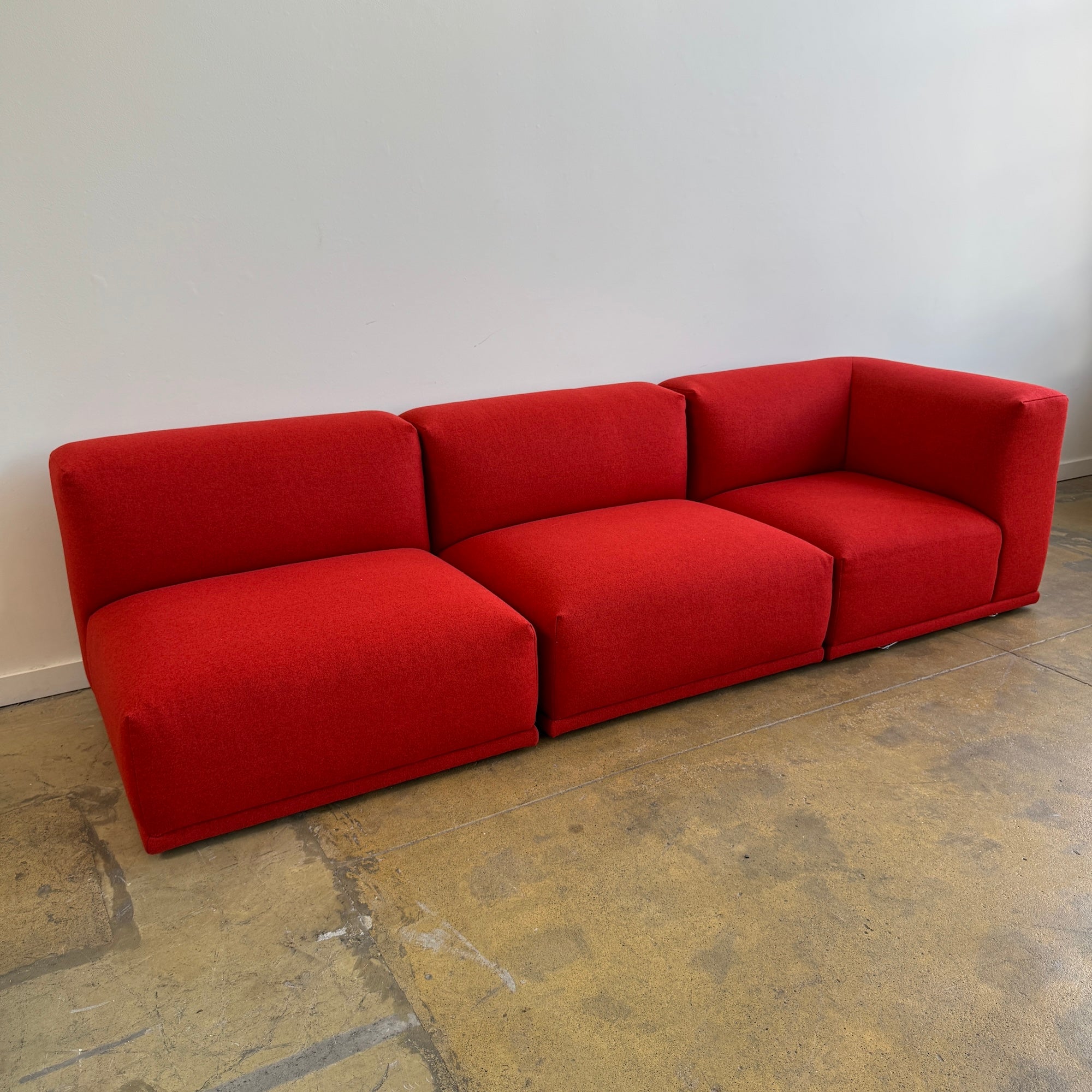 Muuto 3 Piece Connect Modular Sofa (Crimson Red)