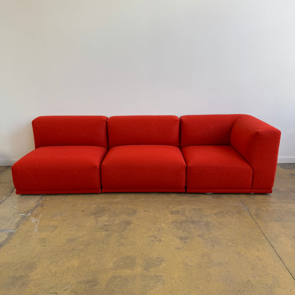 Muuto 3 Piece Connect Modular Sofa (Crimson Red)