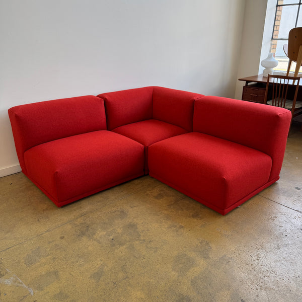 Muuto 3 Piece Connect Modular Sofa (Crimson Red)