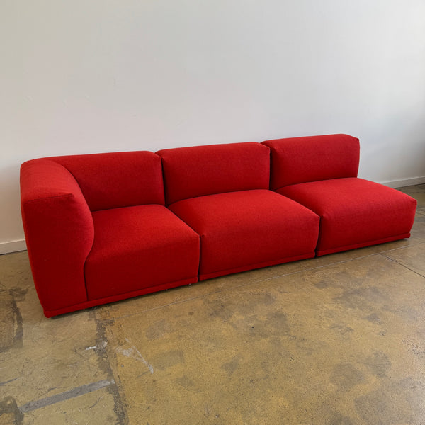 Muuto 3 Piece Connect Modular Sofa (Crimson Red)