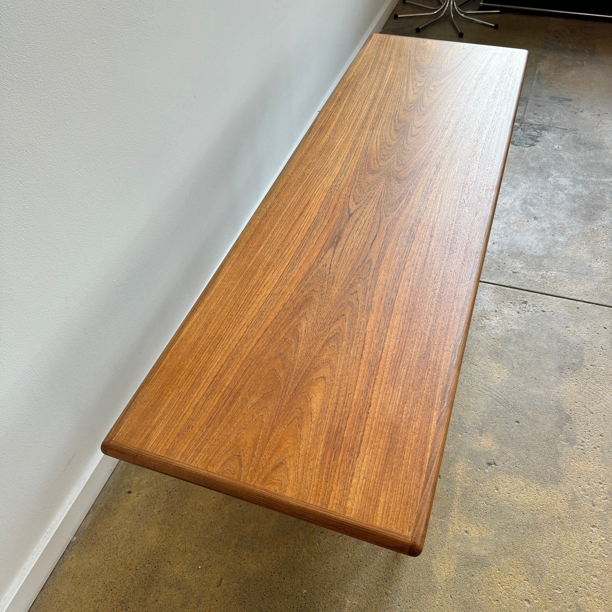 Danish Modern Teak coffee table with Braided caning