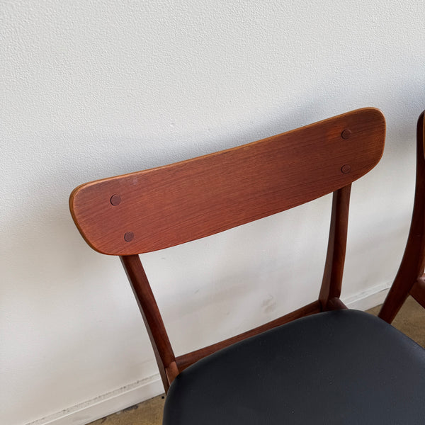 Danish Modern Teak set of 4 dining chairs