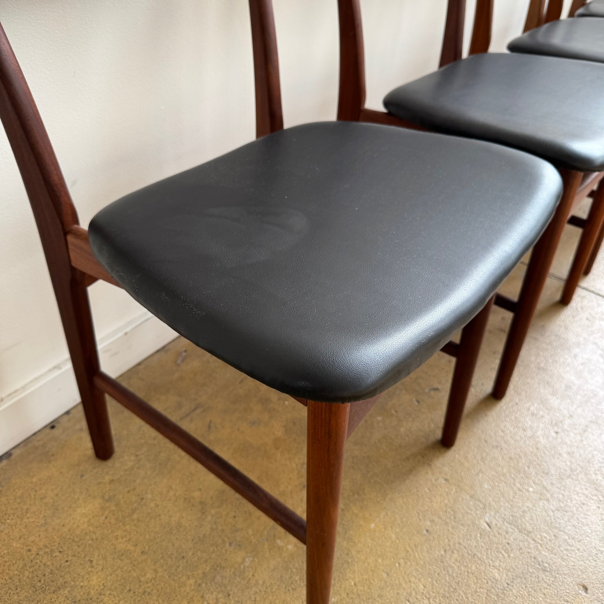 Danish Modern Teak set of 4 dining chairs