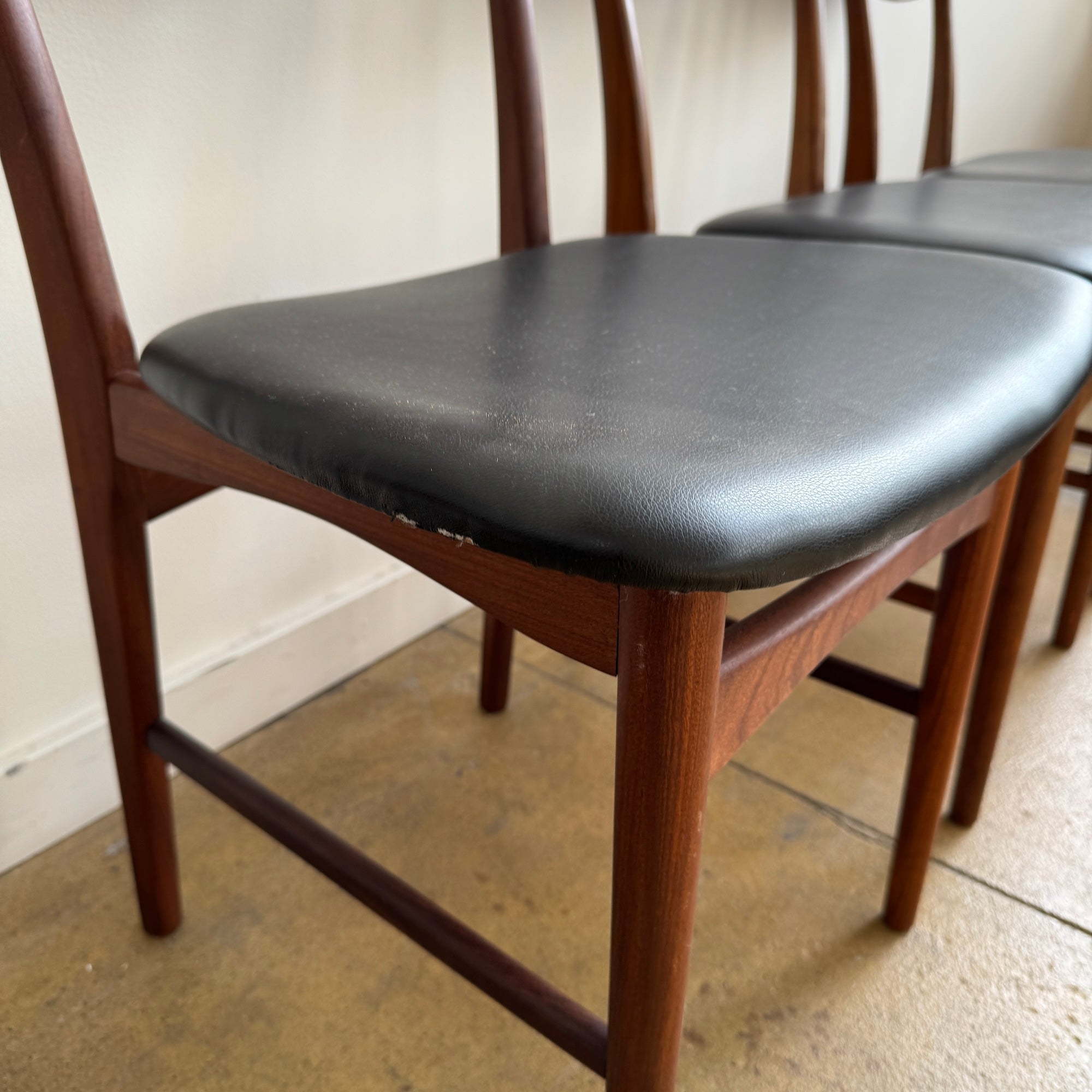 Danish Modern Teak set of 4 dining chairs