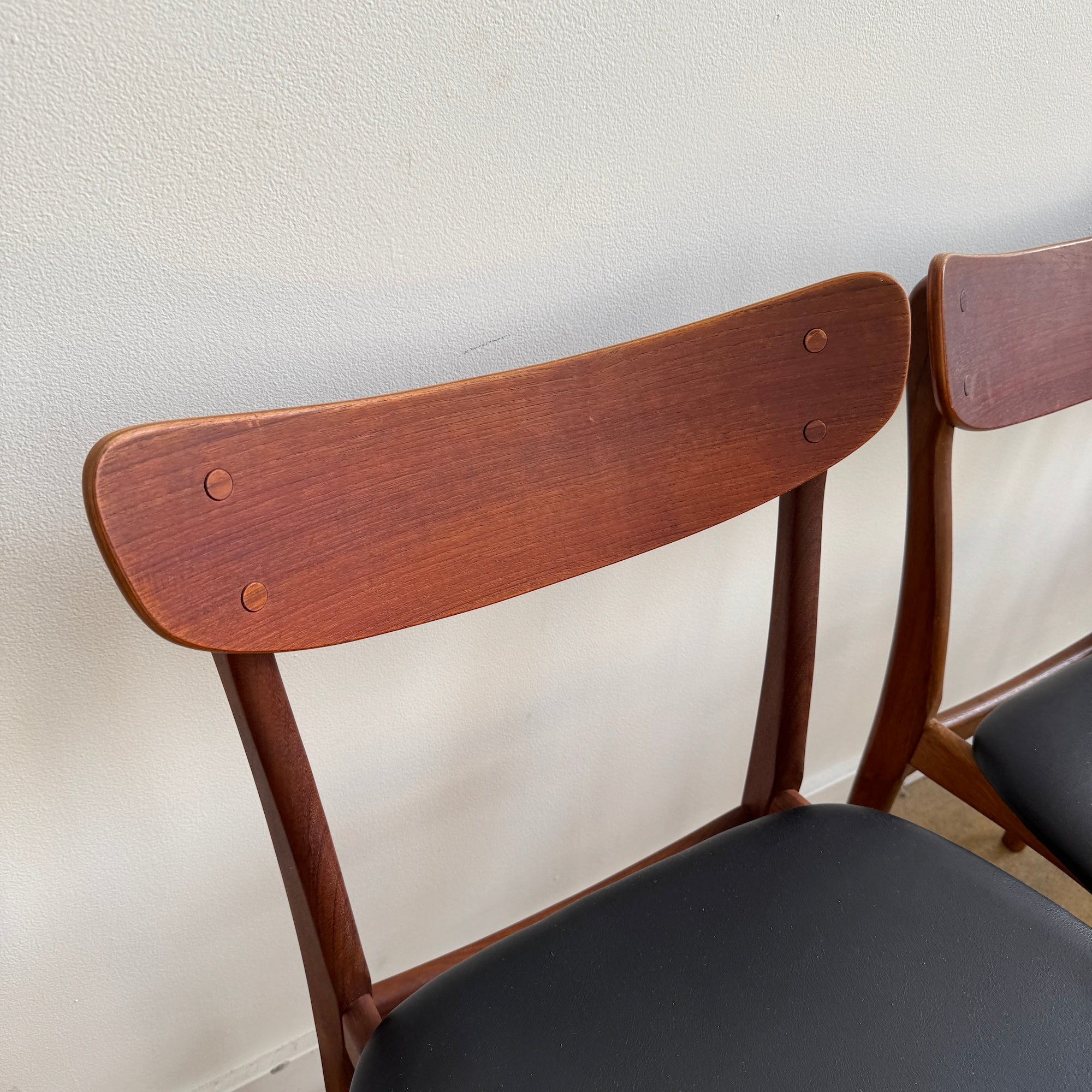 Danish Modern Teak set of 4 dining chairs