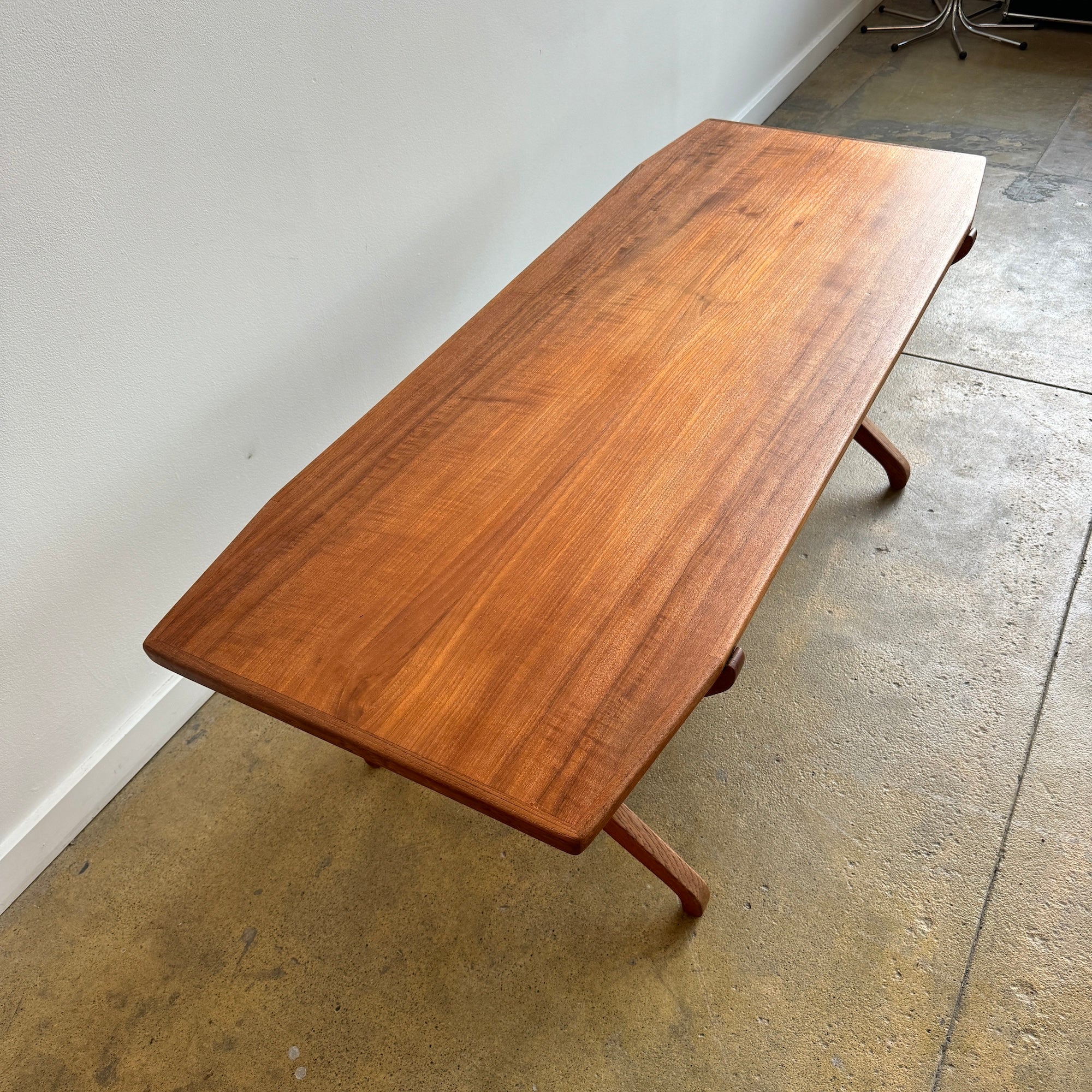 Danish Modern Teak Cross leg coffee table