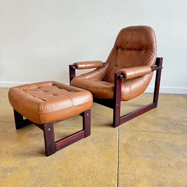 Percival Lafer Rosewood Mp-163 "Earth Chair" & Ottoman