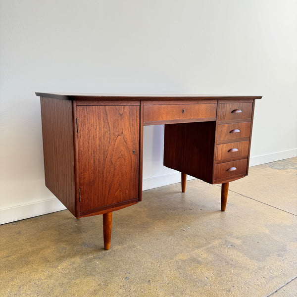 Danish Modern Teak 4 Drawer Desk