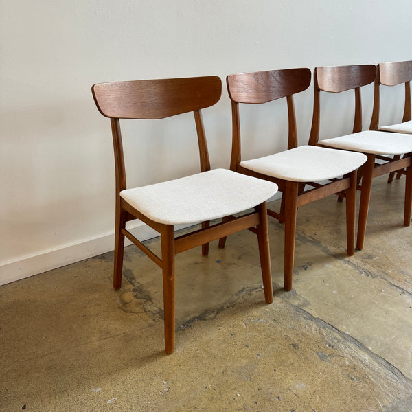 Danish Modern Teakwood set of 6 chairs by Farstrup