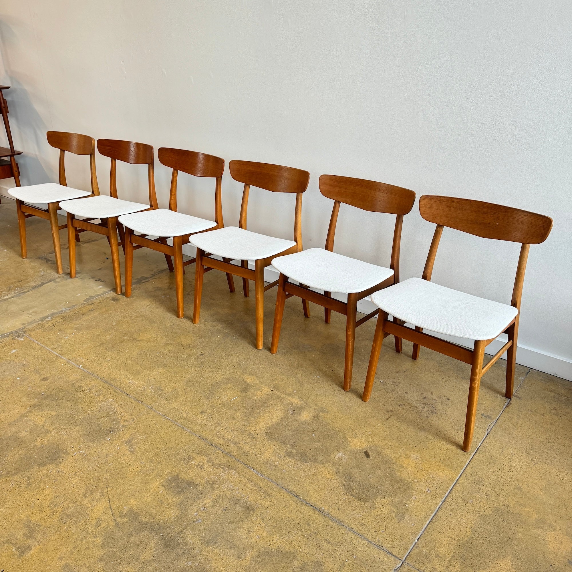 Danish Modern Teakwood set of 6 chairs by Farstrup